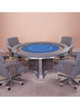 德州扑克桌 圆形德州扑克桌 圆形棋牌桌波萝扑克桌定制娱乐棋牌桌