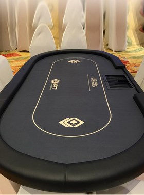 出口扑克牌桌新款椭圆德州扑克桌折叠专业俱乐部赛事桌现货可定制