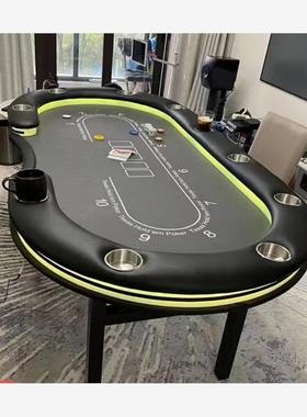 专业德州扑克桌棋牌室筹码扑克牌折叠台面桌布颜色可定制德州桌子