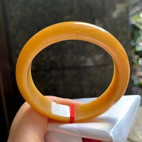 宝翠诗手镯满黄翡翠冰糯种