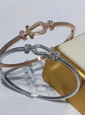 18K金满钻镶嵌天然南非钻石蝴蝶结水滴项链 时尚百搭轻奢显贵高端