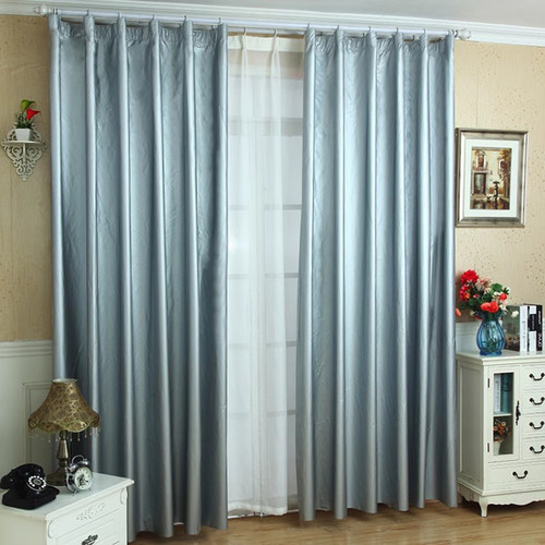 全遮光挂钩款轨道窗帘免打孔安装