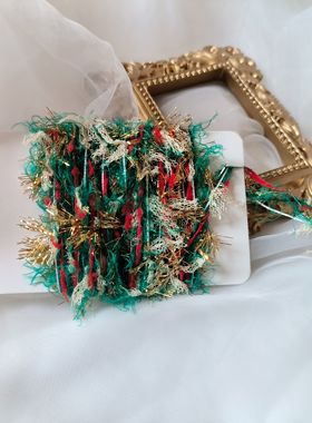 圣诞树3米分装手混线Diy圣诞礼物零钱包卡包棒针钩织编织圣诞风