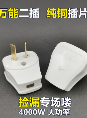 大功率不带线铜脚二插