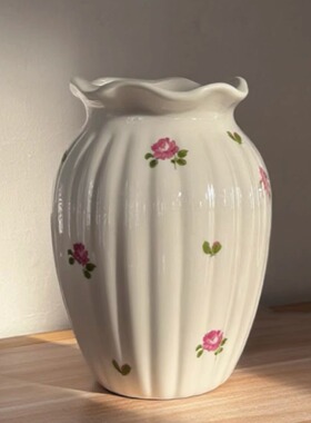 法式复古陶瓷花瓶摆件水培插花