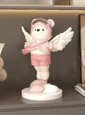 卡通熊摆件轻奢大气客厅电视柜酒柜家居装饰品生日礼物乔迁新居