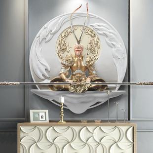 斗战胜佛玄关装饰画客厅墙面3D立体浮雕壁画轻奢餐厅卧室挂画悟空