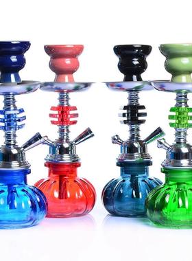 跨境现货阿拉伯水烟单管小号水烟壶套装亚克力烟具玻璃烟斗shisha