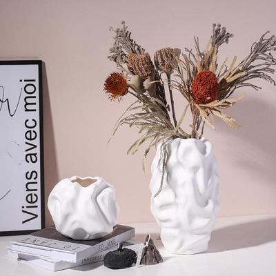 陶瓷花瓶干花插花花器现代家居饰品摆件样板房客厅餐桌装饰高级感