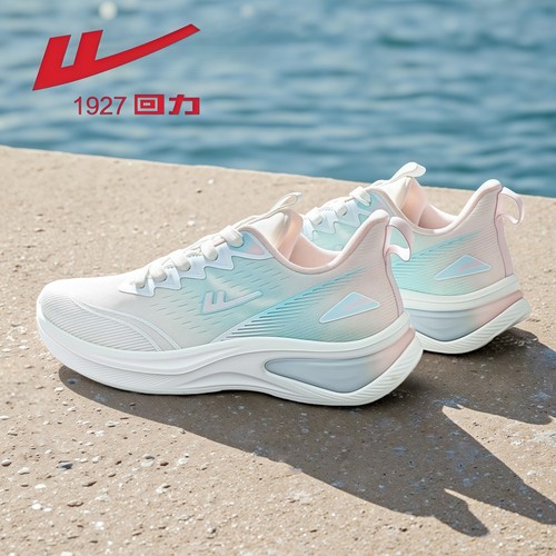 回力女鞋运动晨跑网面透气跑步鞋
