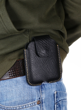 适用于三星Galaxy Z Flip7折叠屏手机袋flip6真皮挂腰包Z flip5穿皮带腰袋皮夹flip4翻盖保护套磁扣防摔竖实