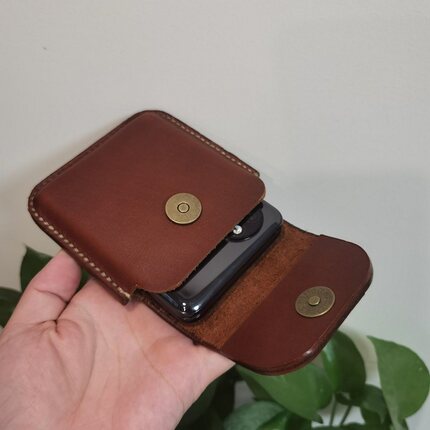 适用于华为Pura X手机保护套壳腰间挂腰包牛皮手工制作pocket2保护套真皮防摔户外男士穿皮带携挂实用高档