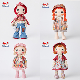 Mollydoll复古手工娃娃玩偶摆件毛绒玩具公仔生日礼物送女友