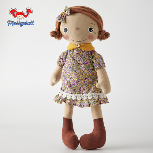 Mollydoll手工娃娃玩偶乡村摆件生日七夕礼物贝贝毛绒玩具公仔