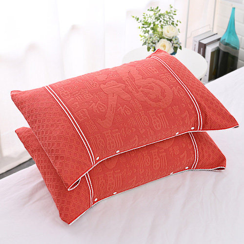 网红卡扣枕巾全棉成人高档欧式带扣固定防滑不脱落盖巾乳胶枕套