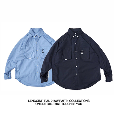 宽松廓形剪裁男式衬衫基本款