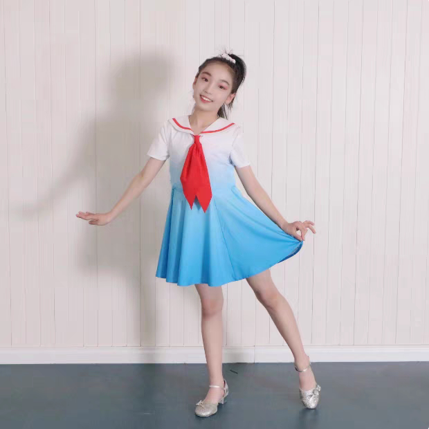 变装少先队员演出服中小学童心向党红领巾国庆大合唱舞蹈表演服装图片