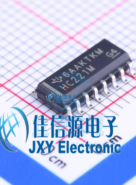 单稳态多谐振荡器     CD74HC221M96  TI()  SOIC-16