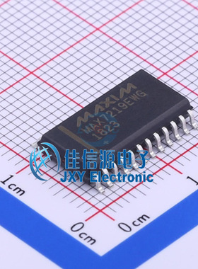 LED显示驱动      MAX7219EWG+T  MAXIM(美信)  SOIC-24-300mil