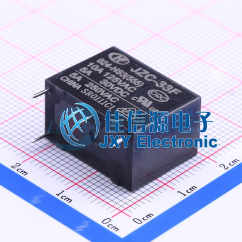 功率继电器      JZC-33F/024-HS3(555）  HF(宏发)