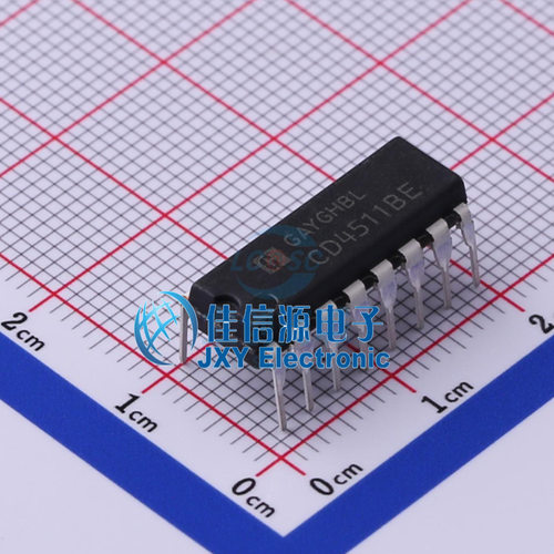 LED显示驱动      CD4511BE  HGSEMI(华冠)  DIP-16