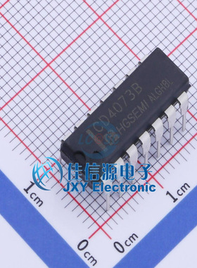 逻辑门     CD4073BE  HGSEMI(华冠)  DIP-14