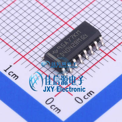 锁存器    CD4042BDR  TI()  SOP-16