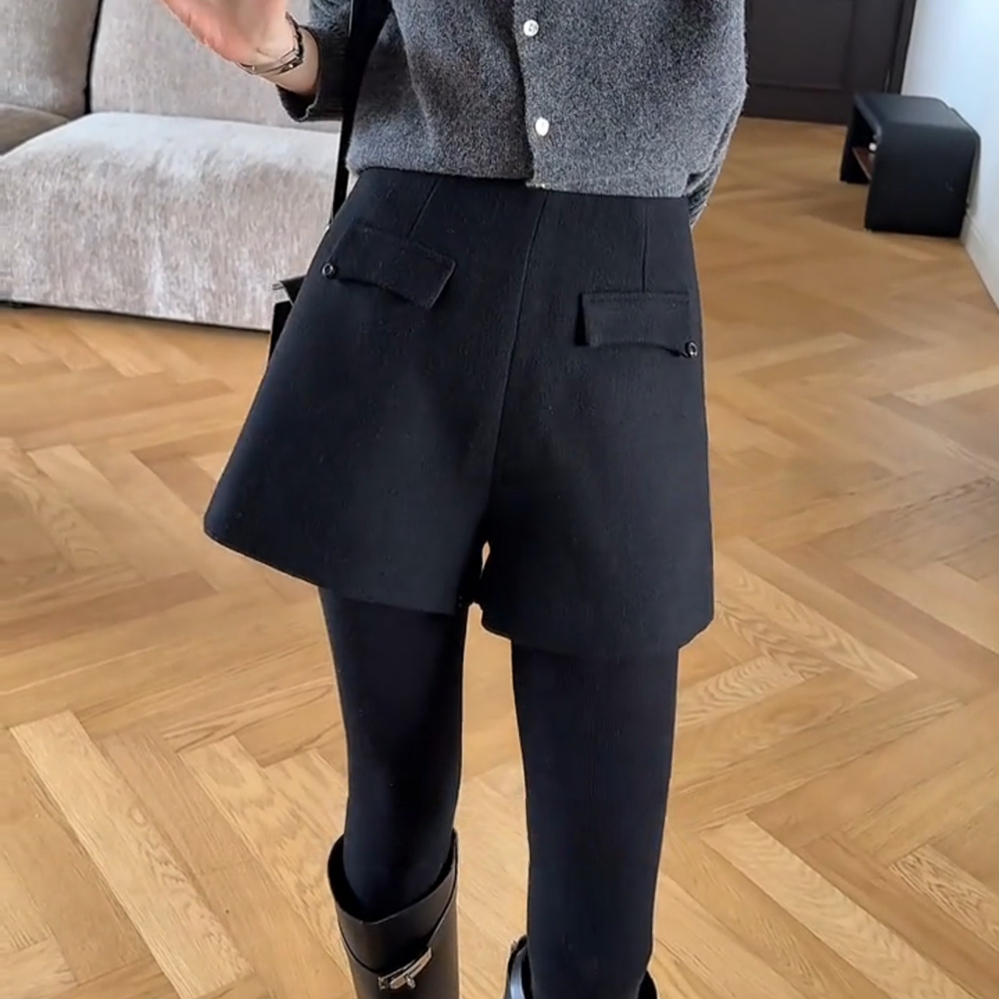 大码2025秋冬新款高腰百搭毛呢直筒短裤女胖mm宽松显瘦靴裤五分裤,女装/女士精品,大码裤装,淘宝优惠券,粉丝福利购,淘宝优惠卷