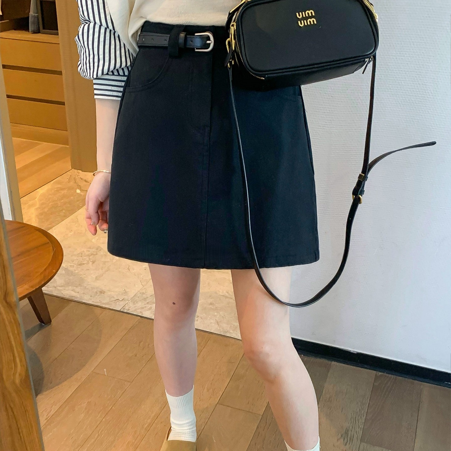 气质百搭纯色休闲半身裙女2025夏季新款胖mm大码高腰显瘦A字短裙,女装/女士精品,大码半身裙,淘宝优惠券,粉丝福利购,淘宝优惠卷