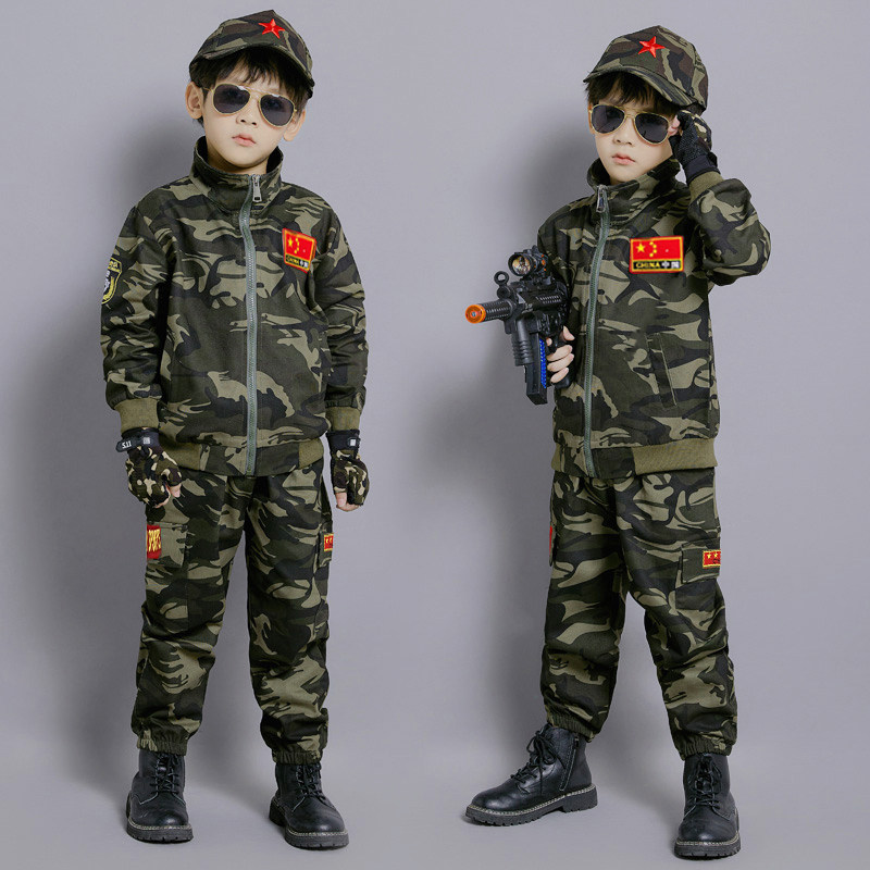 儿童迷彩服秋装套装2026新款男童军训运动服装男孩特种兵春秋衣服