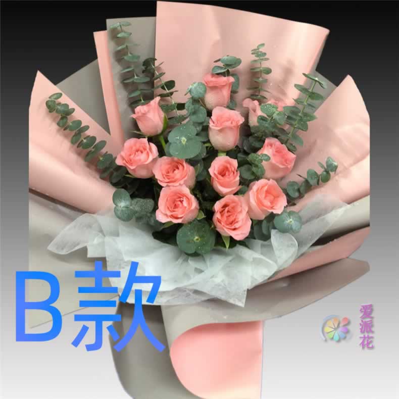 生日求婚粉玫瑰山西忻州花店送花神池县五寨县岢岚县同城鲜花快递