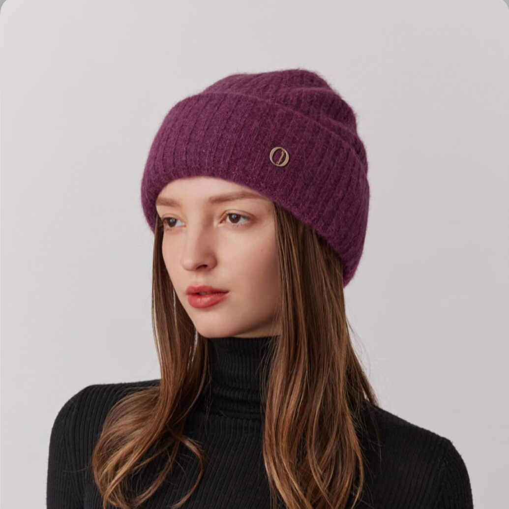 国现override 浣熊毛针织帽