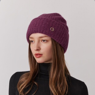 国现override 浣熊毛针织帽