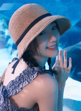 现货毛晓彤可洗真丝渔夫帽252060204 override chapeau d'o