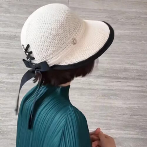 国现Chapeaud.O蝴蝶结防晒251060213 OVERRIDE可水洗宽檐鸭舌草帽