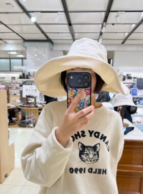 国内现货 58cm CA4LA可水洗春夏渔夫帽TKU00471 大帽檐遮阳防uv