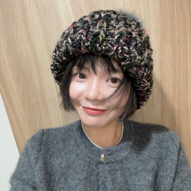 现货周扬青同款ONM01959 CA4LA五彩针织帽狐狸毛球01900