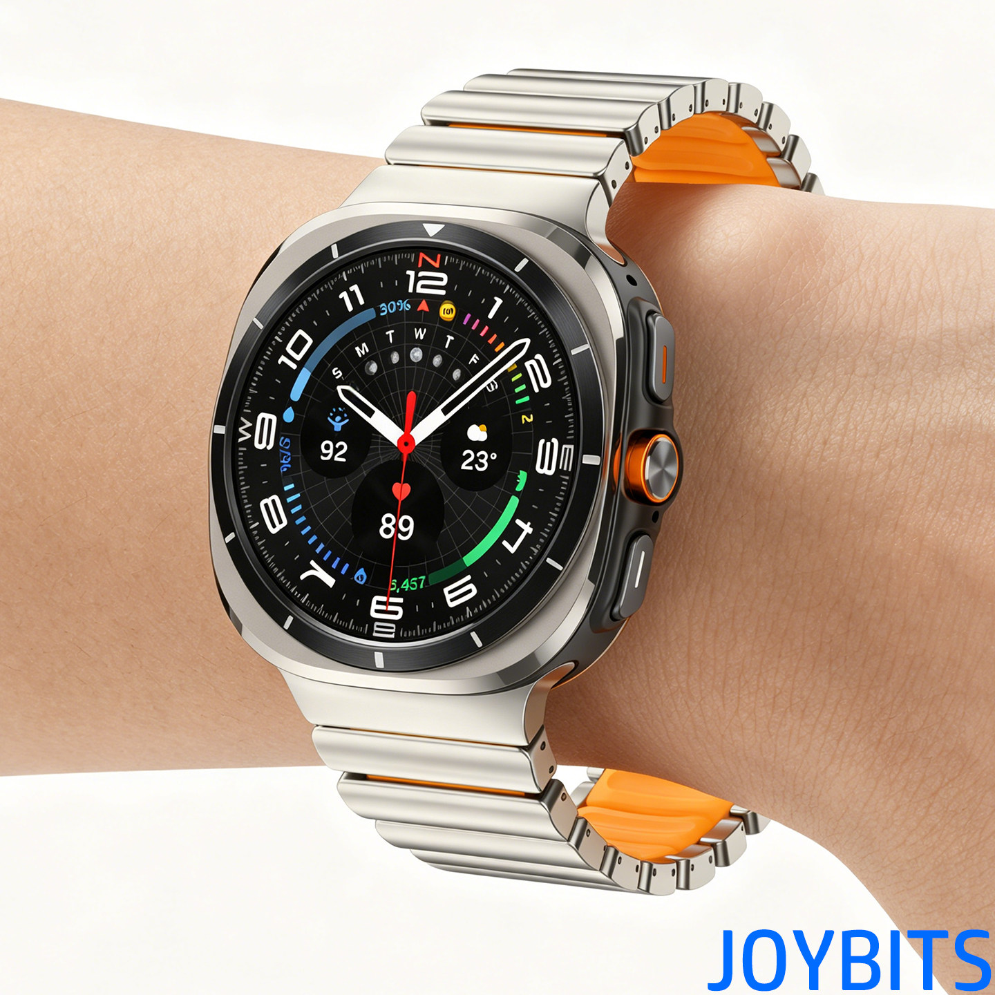 适用Galaxy三星watch8不锈钢classic钛合金属磁吸