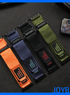 尼龙编织运动表带适用iWatch876苹果手表Ultra高山回环S9改装49mm