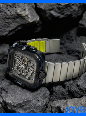 全包S11保护壳膜一体防水磁吸适用iWatch苹果手表带Ultra金属46mm