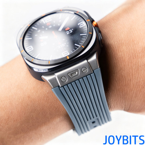 适用三星Galaxy手表带watch87不锈钢蝴蝶扣Ultra金属磁吸氟橡硅胶