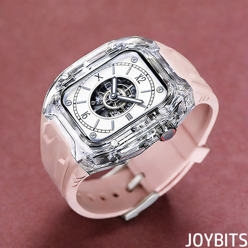 透明S11改装Ultra保护壳适用iWatch苹果手表带不锈钢49蝴蝶扣46mm