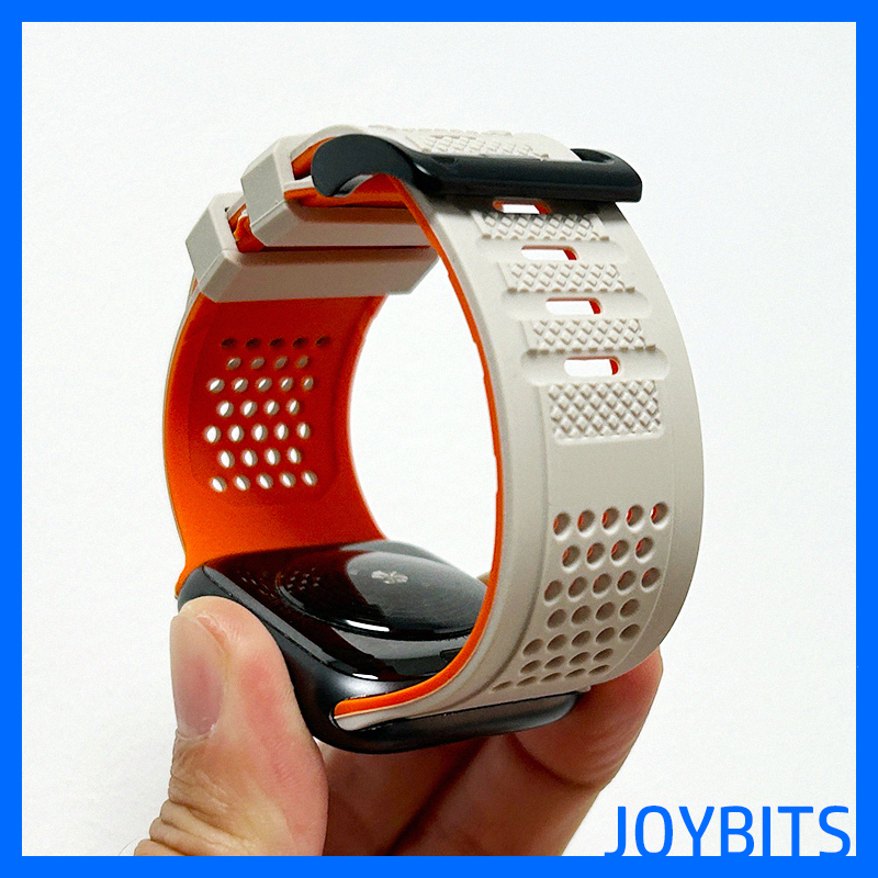 加宽透气S11硅胶表带适用iWatch苹果手表Ultra运动S10防水46/49mm