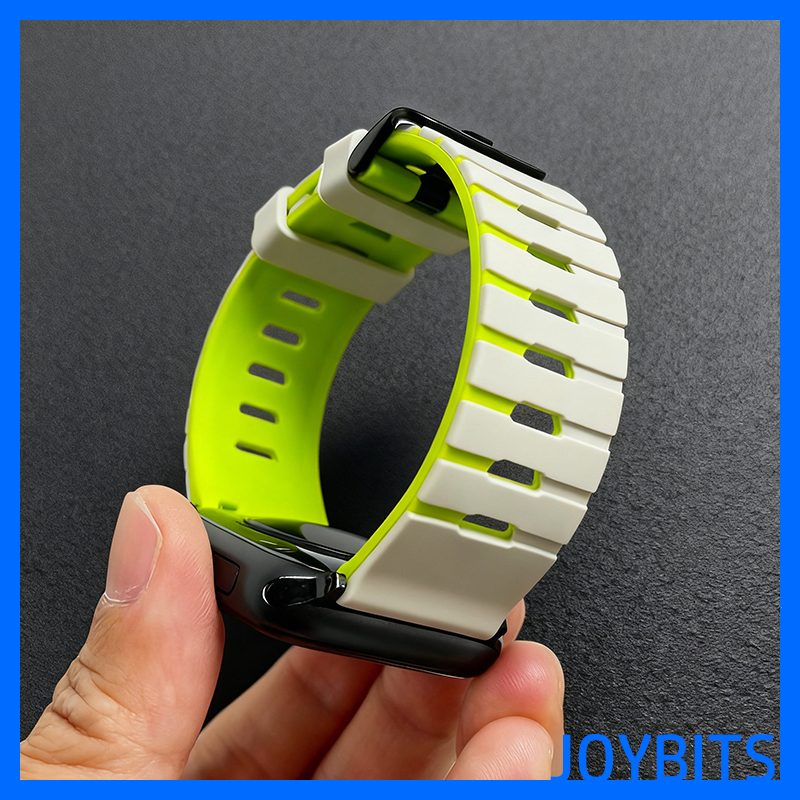 双色运动S11硅胶Ultra3表带适用iWatch苹果手表透气不锈钢46/49mm