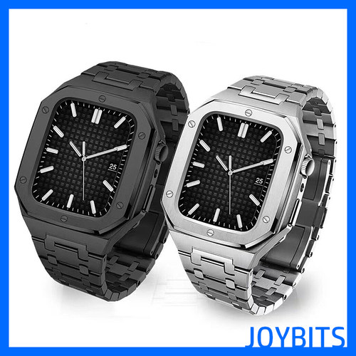 不锈钢AP橡树S11改装保护壳适用iWatch金属硅胶苹果手表带44/46mm