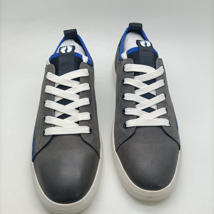 欢春款男鞋过季处理低帮休闲板鞋圆头系带透气头层牛皮平底男鞋腾