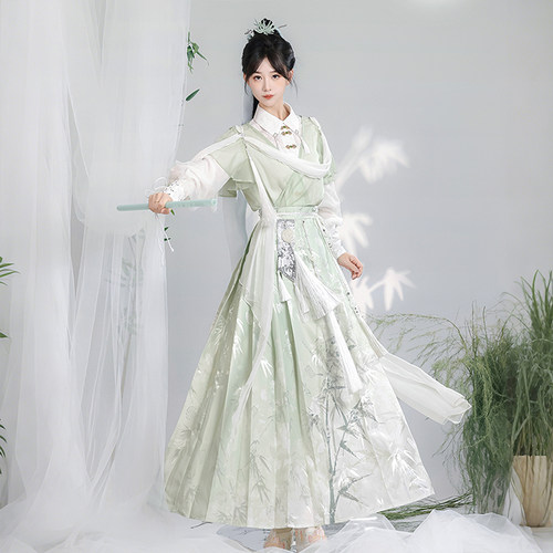 原创设计国风汉服改良半身裙套装