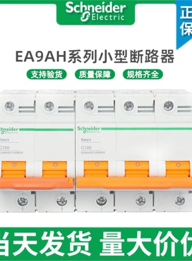 施耐德大电流空开EA9AH 2P 3P 4P C型D型80A 100A 125A小型断路器