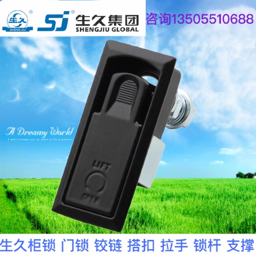 MS726-2-1亚光黑色生久柜锁门锁