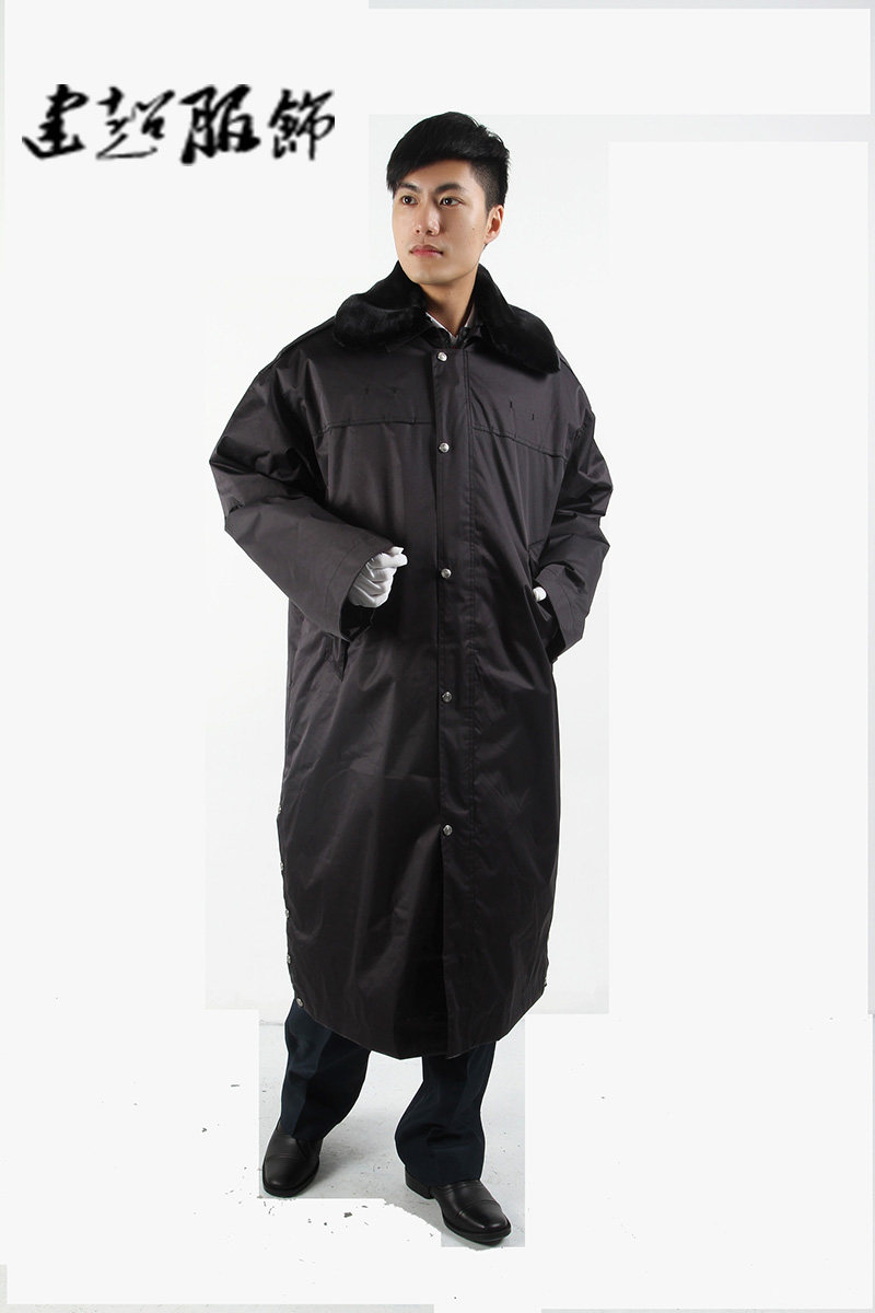 上海加长加厚保安大衣多功能加长大衣可脱卸大衣防风防雨加长大衣